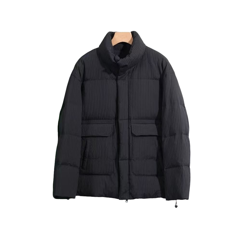 C207时尚都市保暖立领男款无帽纯色男士休闲男款羽绒服