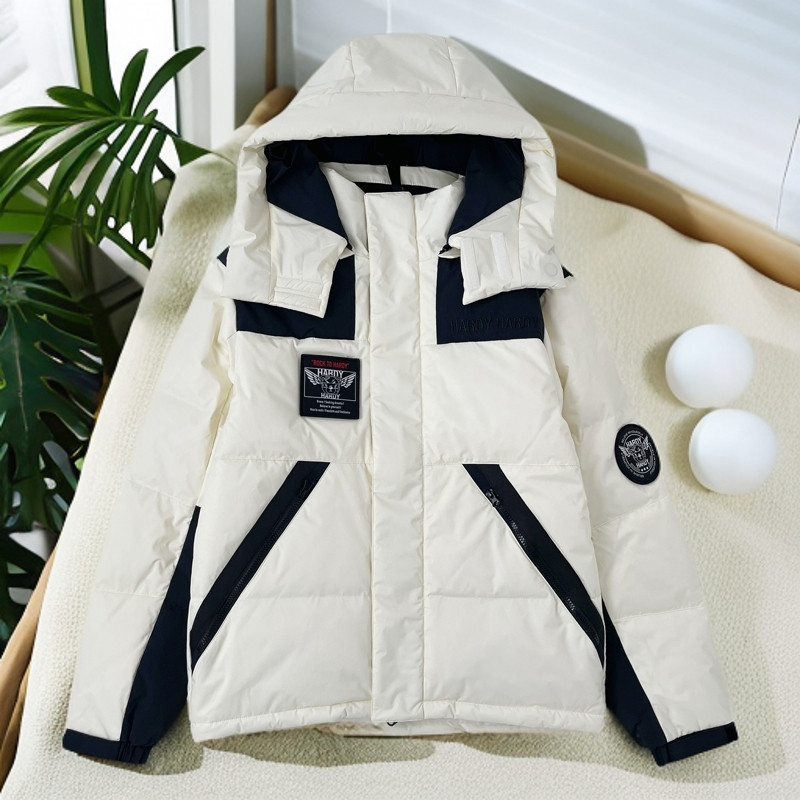 HD-123  硬壳厚棉服运动短款情侣连帽加厚保暖冬季