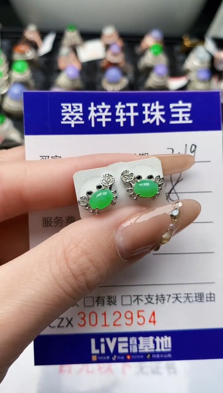 【闪购商品】翡翠戒指银S925镶嵌/2954