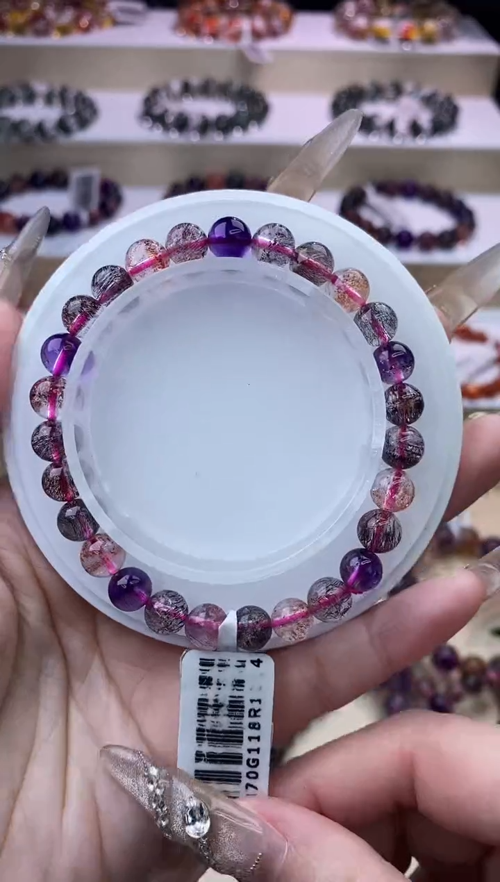 【闪购商品】水晶手链未镶嵌黑加仑超七单圈7m+