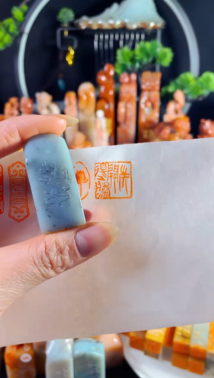 云南石印石手工篆刻《旗开得胜》