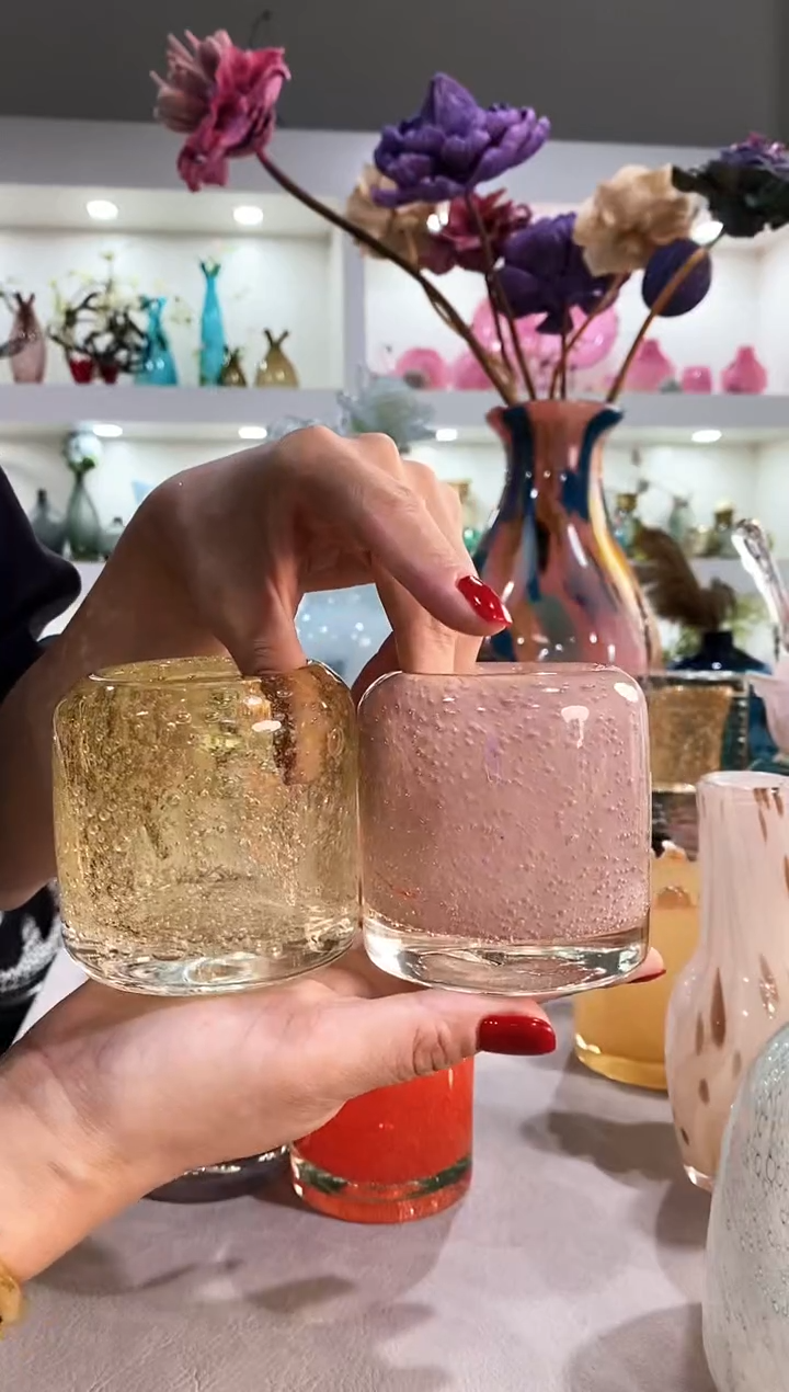 一****g慕忆家手作琉璃花瓶一对