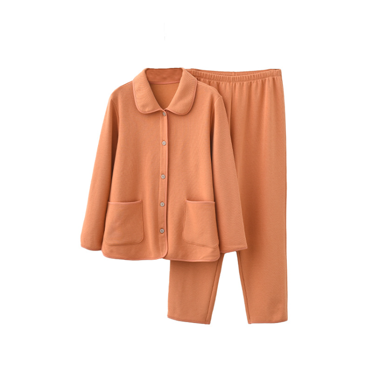 摇粒棉暖绒高档经典双兜开衫套装97023