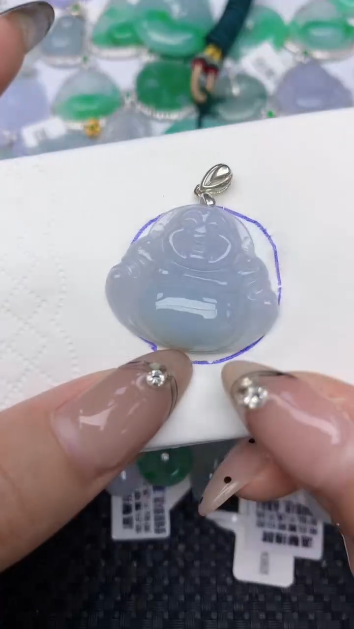 颈饰未镶嵌翡翠天然缅甸翡翠a货百元以上9元证书费自理