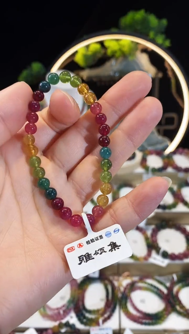 【闪购商品】碧玺手串未镶嵌G2617060素圈颜色微差