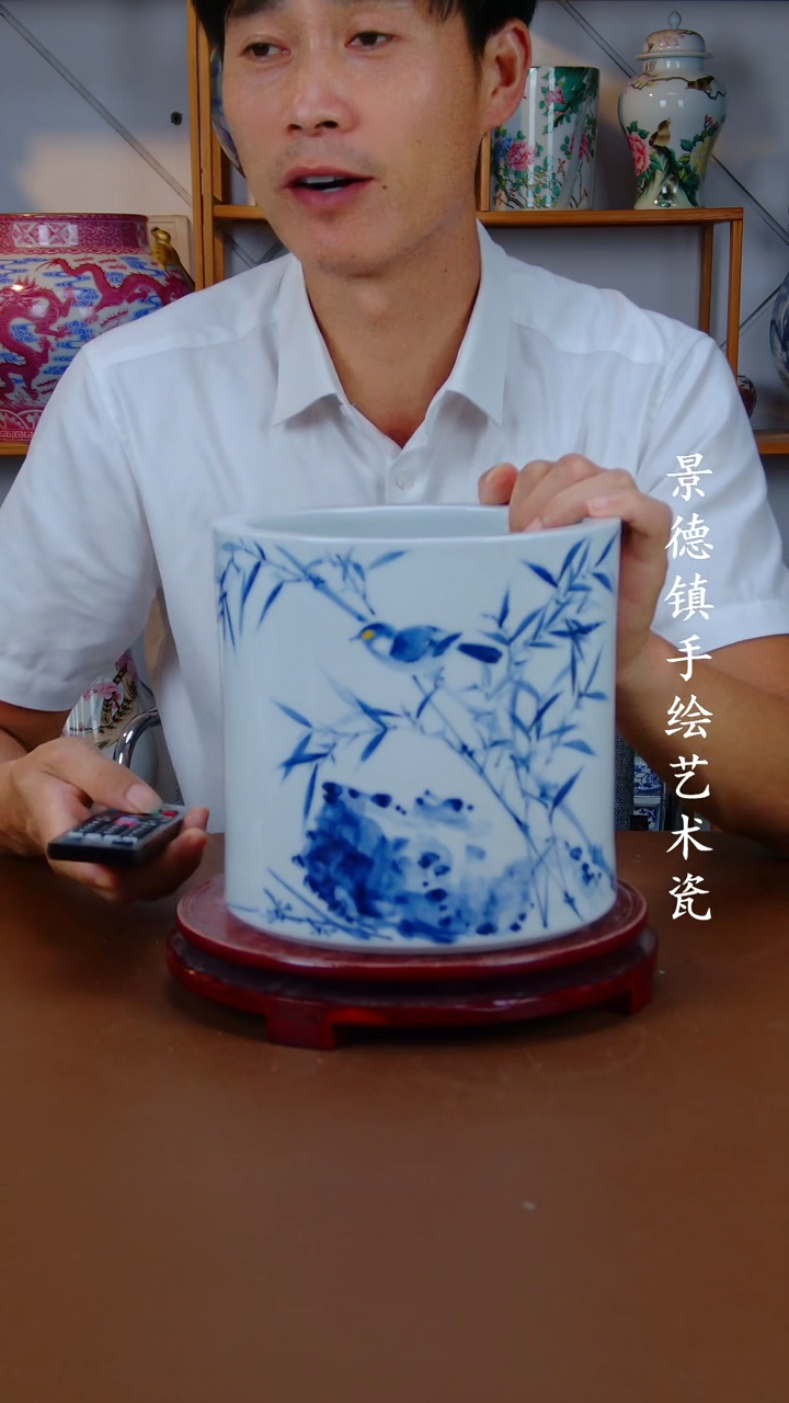 摆件景德镇手工手绘陶瓷摆件7