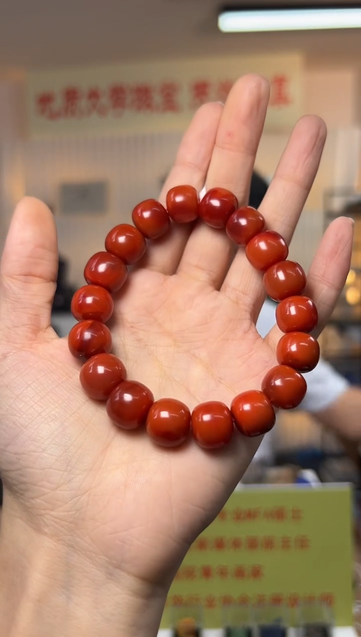 【闪购商品】未镶嵌南红玛瑙手串老型珠手串12-12.5mm