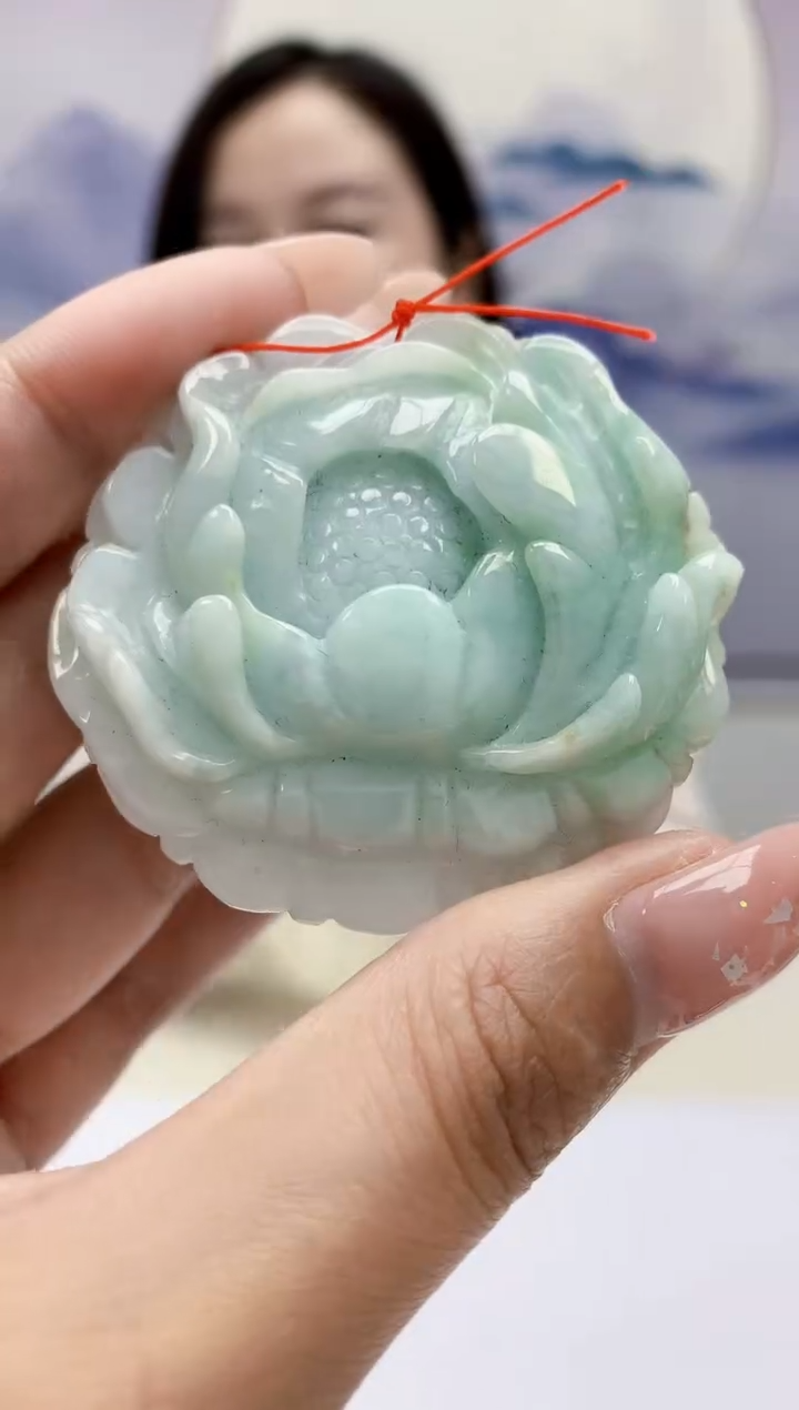 翡翠未镶嵌颈饰4852MM-jj挂件2