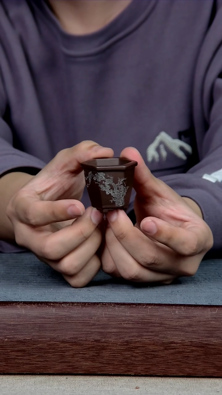 紫砂花盆3*3内径紫砂花盆