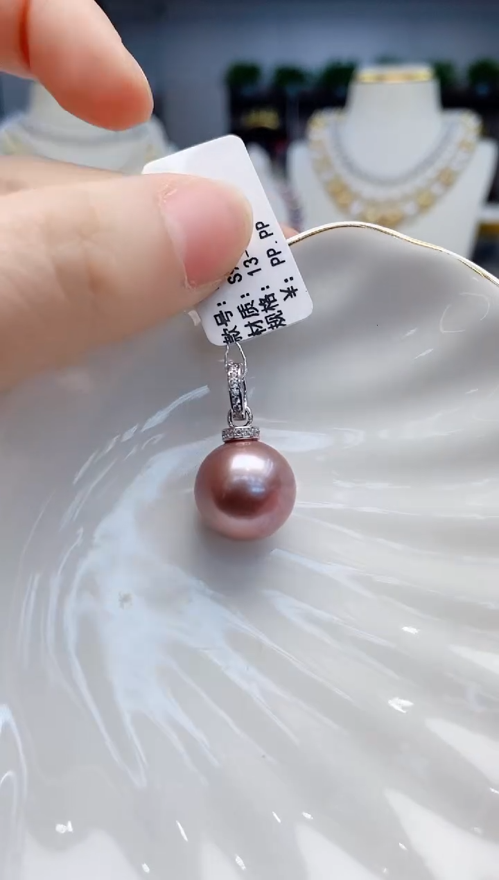 【闪购商品】淡水珍珠吊坠(赠链)银S925镶嵌淡水吊坠