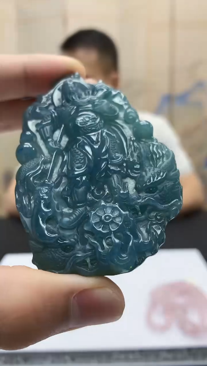 定制翡翠未镶嵌4856bb-毛货挂件38