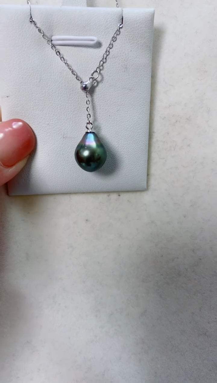 银S925镶嵌海水珍珠LL珍珠吊坠@@c1116