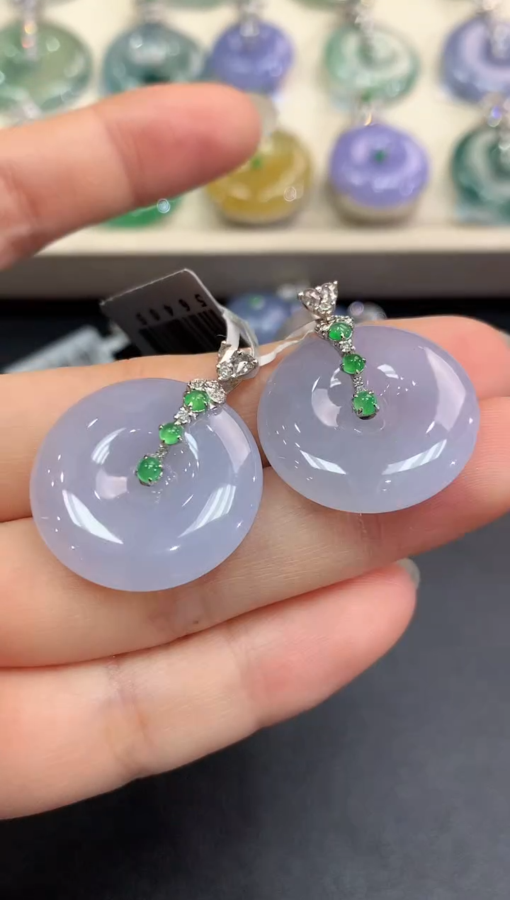 【闪购商品】翡翠颈饰18K金镶嵌B20  多样性一件发货紫货有色差 