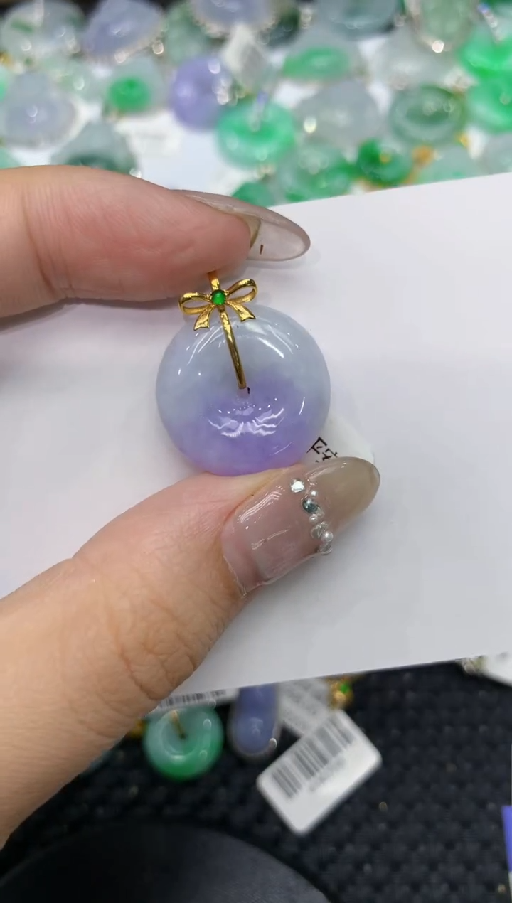 【闪购商品】翡翠颈饰18K金镶嵌222222222