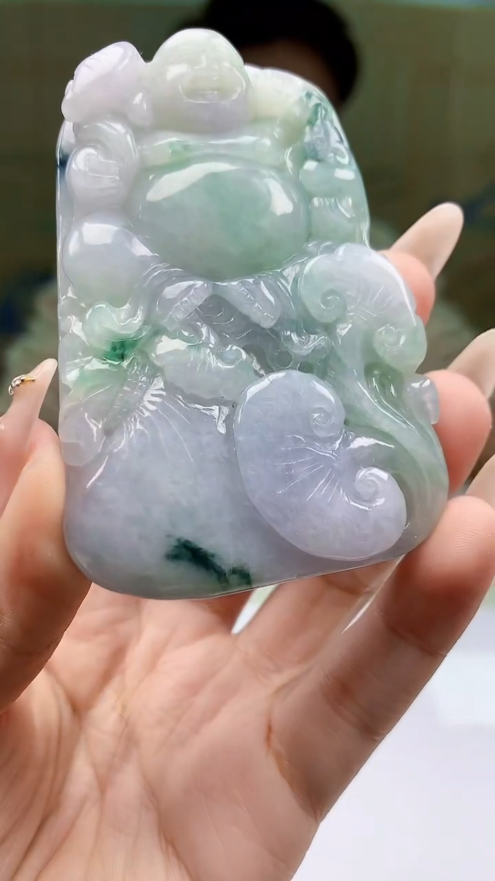 【闪购商品】定制翡翠未镶嵌1502ty-毛货挂件110