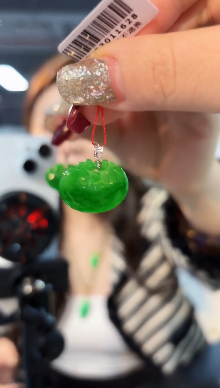 【闪购商品】翡翠颈饰18K金镶嵌缅料A货/支持复检/一件