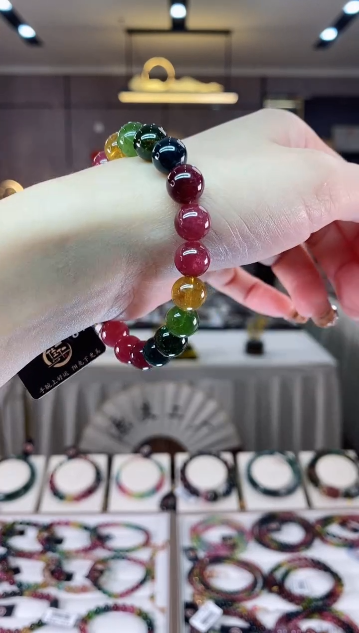 【闪购商品】碧玺单圈手串9mm+未镶嵌一物一证dan