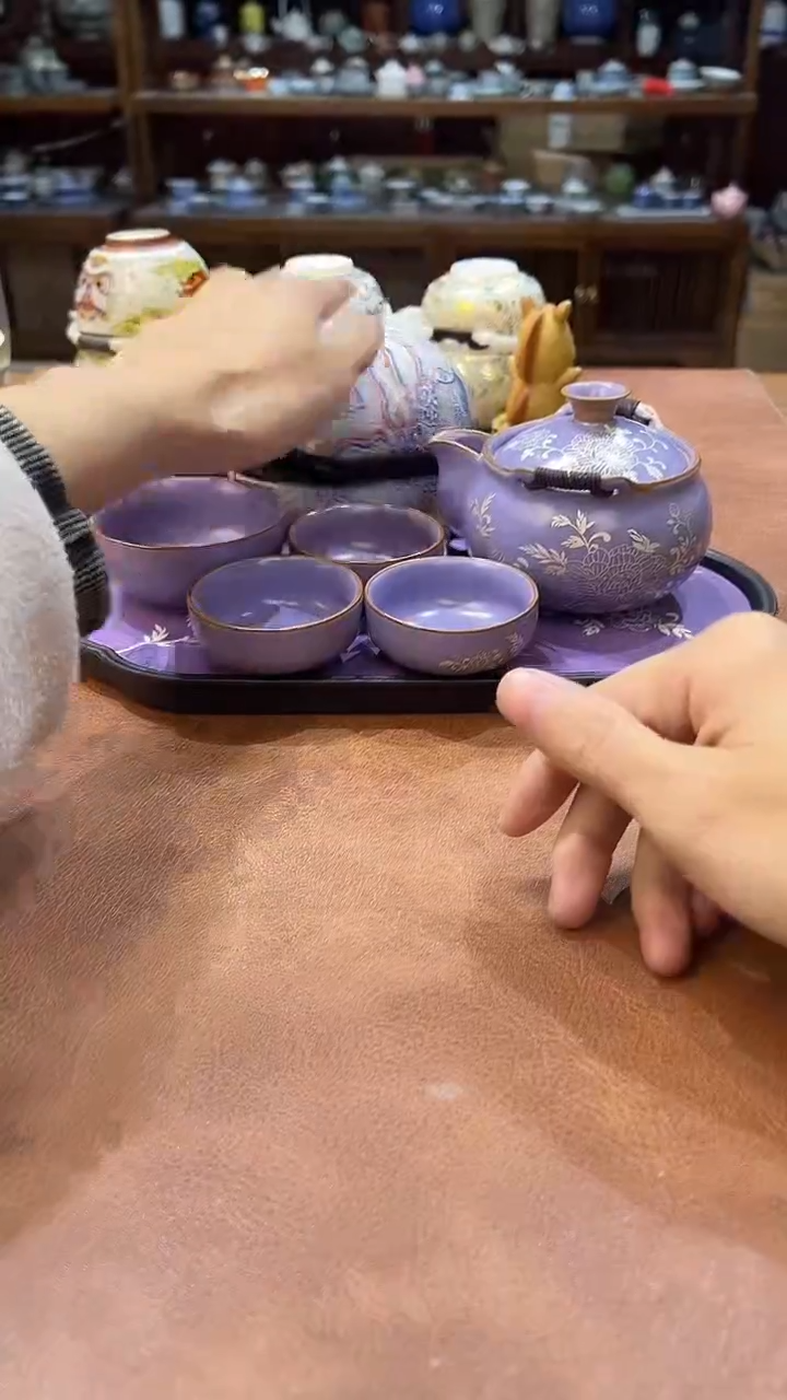 真的很便宜会开片的旅行茶具