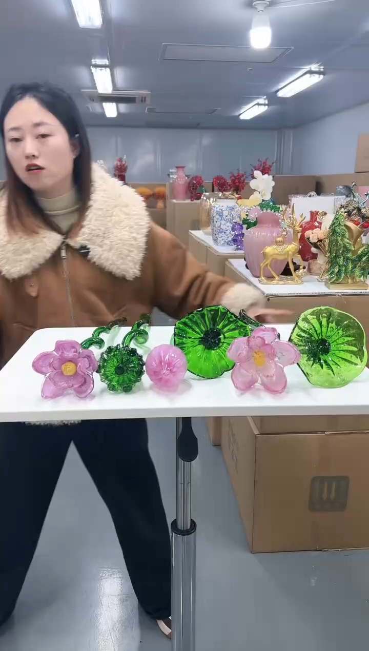 【闪购商品】无铅玻璃金沃00荷花6只