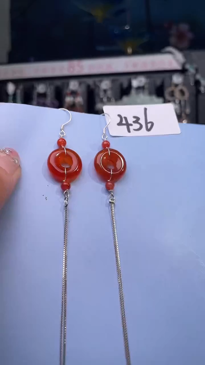 未镶嵌耳饰玛瑙/玉髓喜欢拍