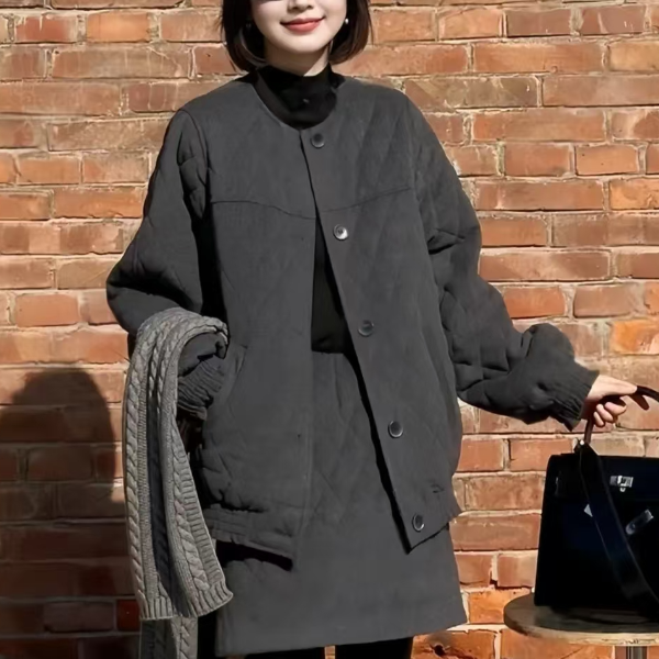 【小鑫】冰岛雪山 大码胖mm冬季时尚休闲宽松外套+短裙两件套