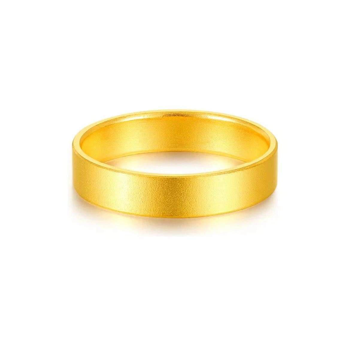 足金999 古法精品无事戒黄金戒指精致时尚情侣戒经典素款