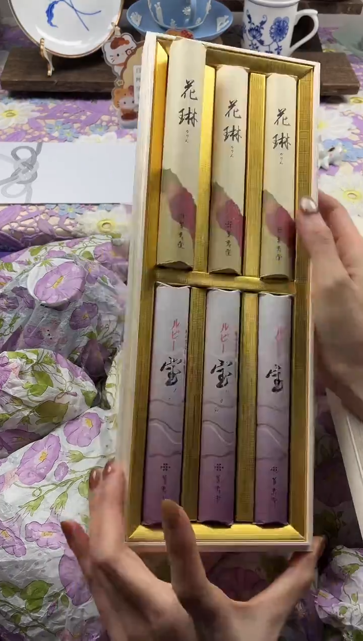 瓷片花琳 红宝石整盒线香