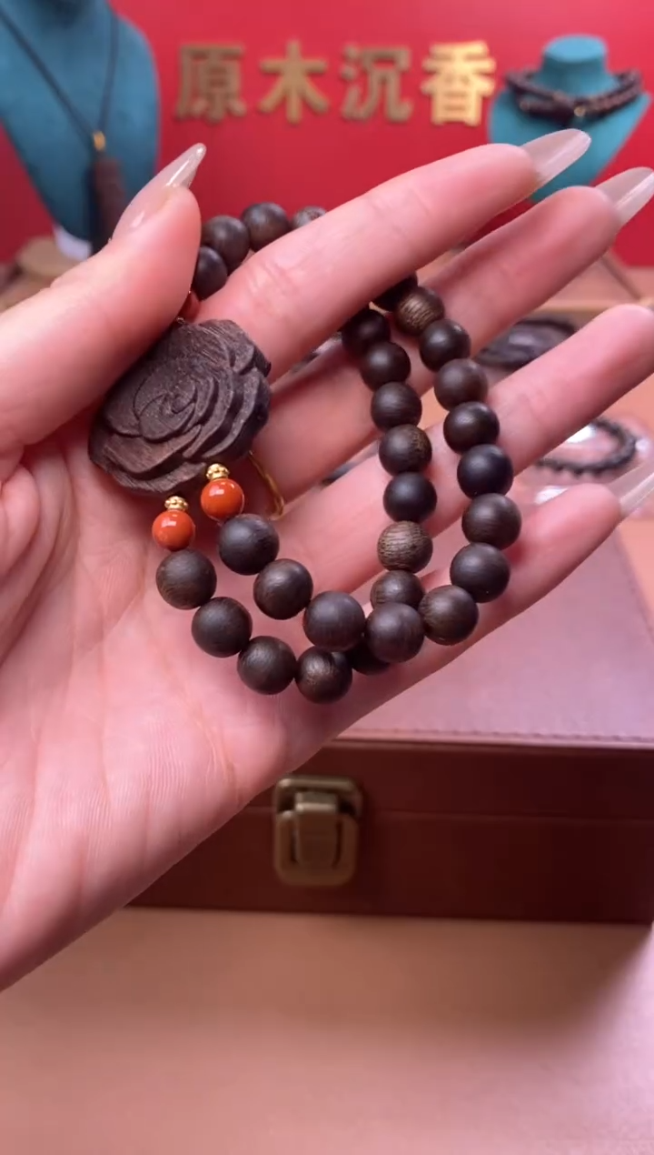 【闪购商品】沉香手串Y顺化紫棋08两圈设计款