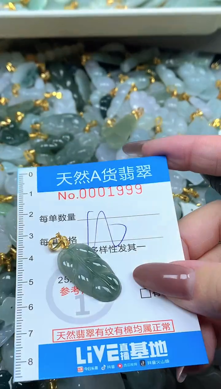 颈饰未镶嵌翡翠净货挂件-1999