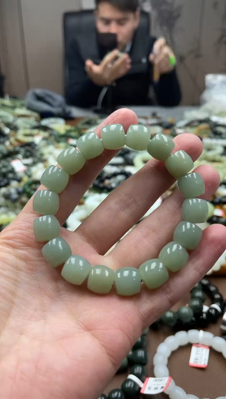 未镶嵌手串和田玉纯天然新疆且末蓝12