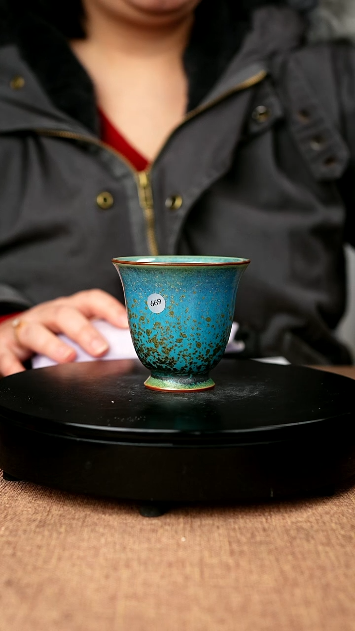 【闪购商品】669#靠山窑一级品原矿钧瓷炉钧釉闻香杯