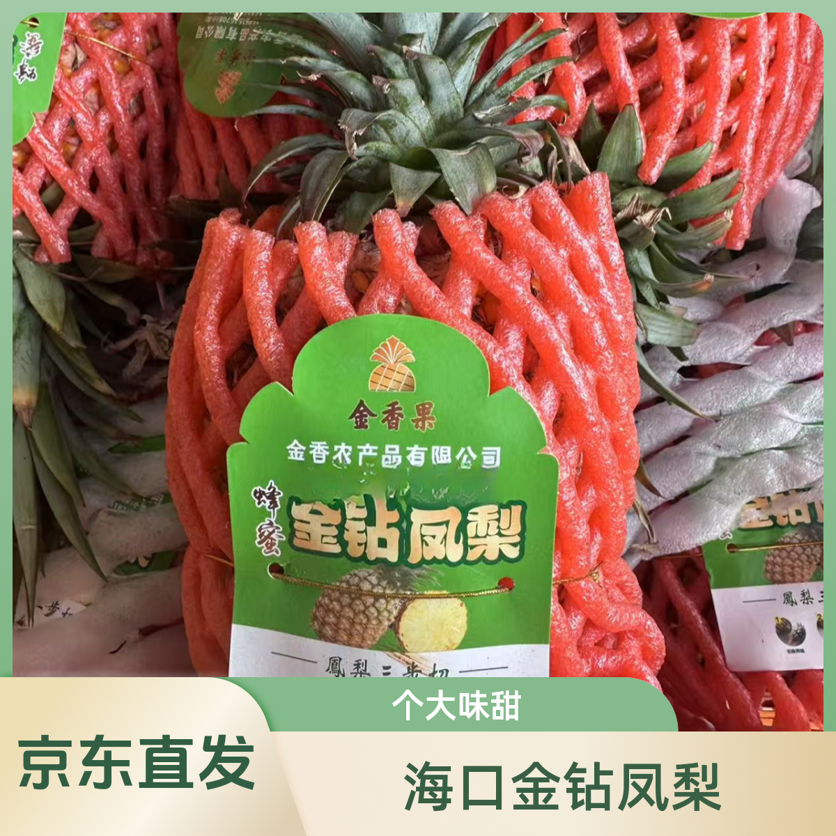 海南海口金钻凤梨【一个约1.5斤±50】福利品随机发放大小有区别介意别拍