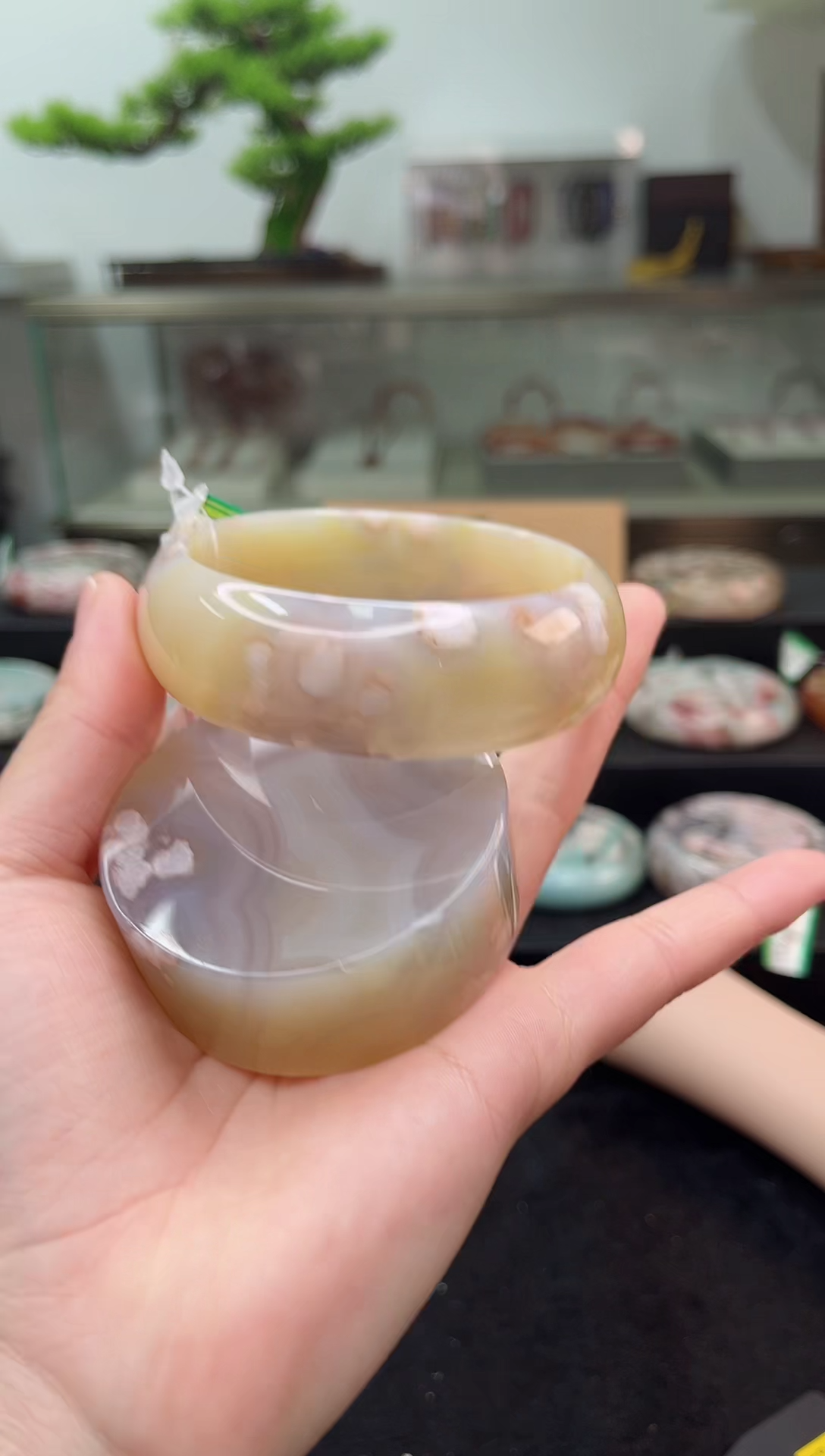 未镶嵌手镯石英质玉63圈口（赠品镯心）3975327