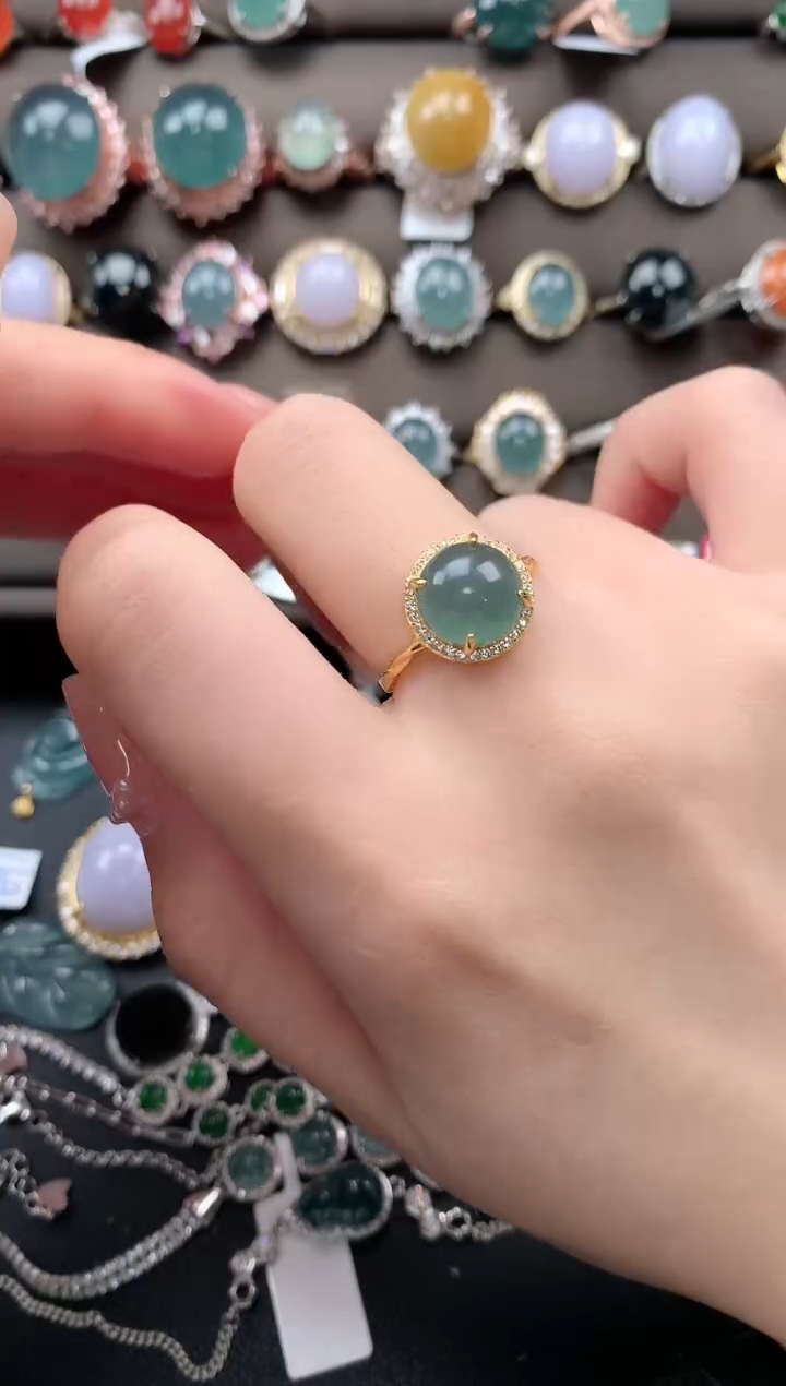 【闪购商品】翡翠戒指银S925镶嵌5421411