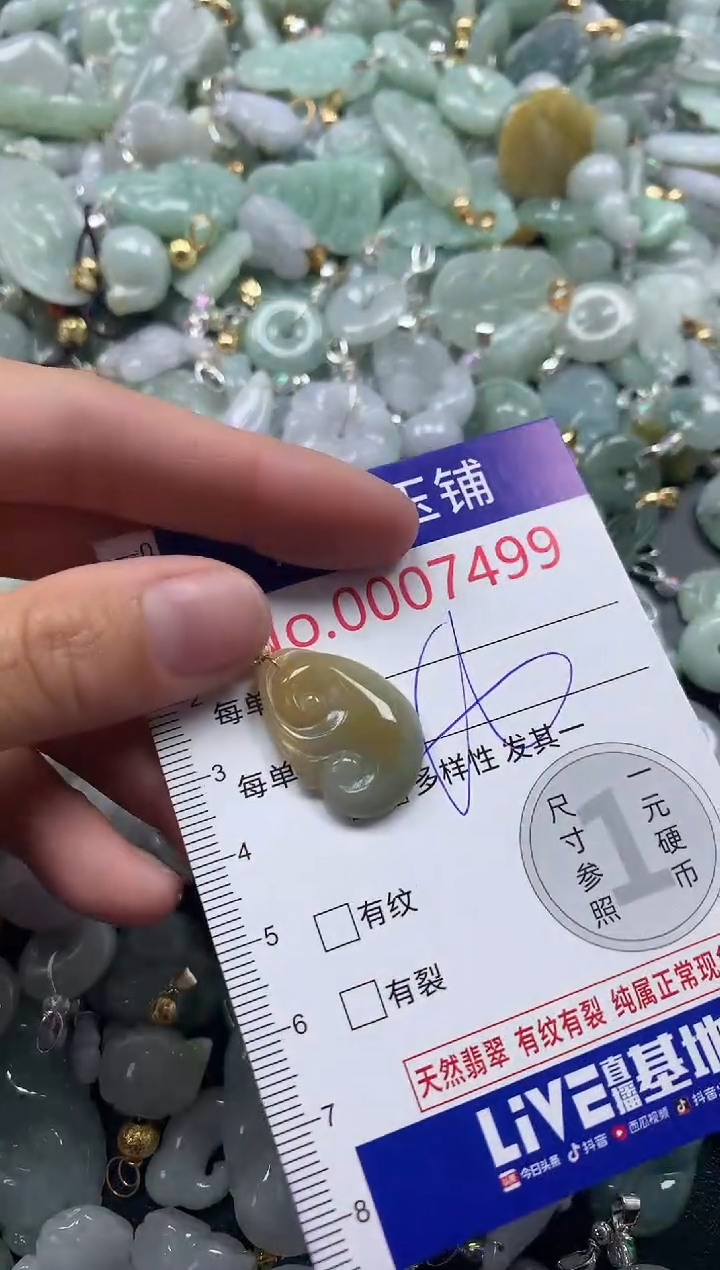 吊坠(不含链)未镶嵌翡翠7499