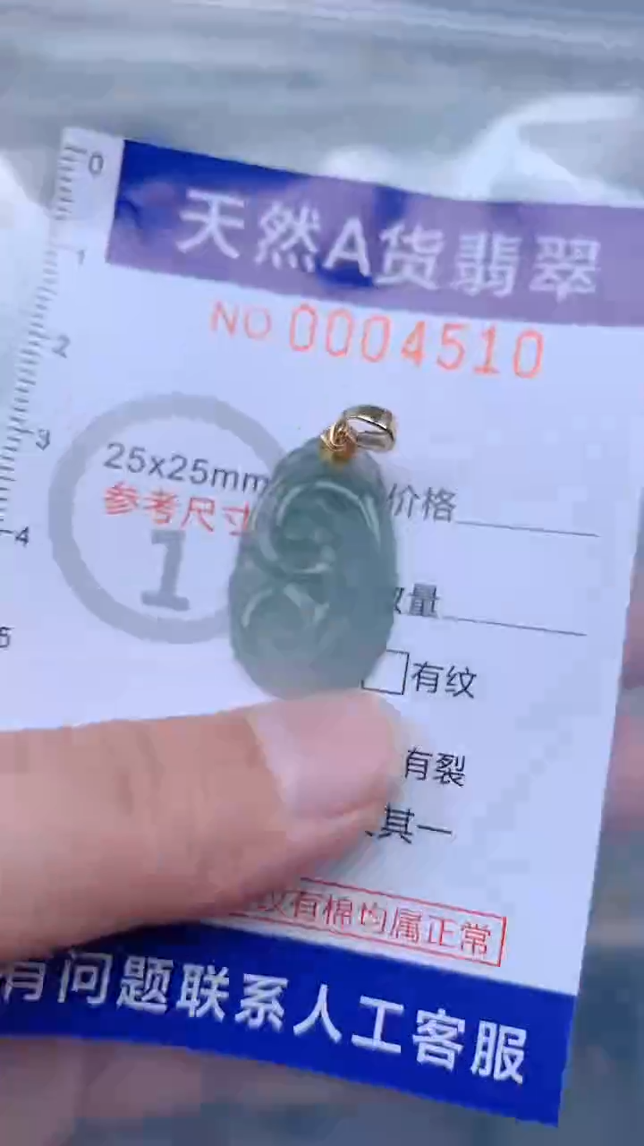 翡翠未镶嵌吊坠(不含链)1