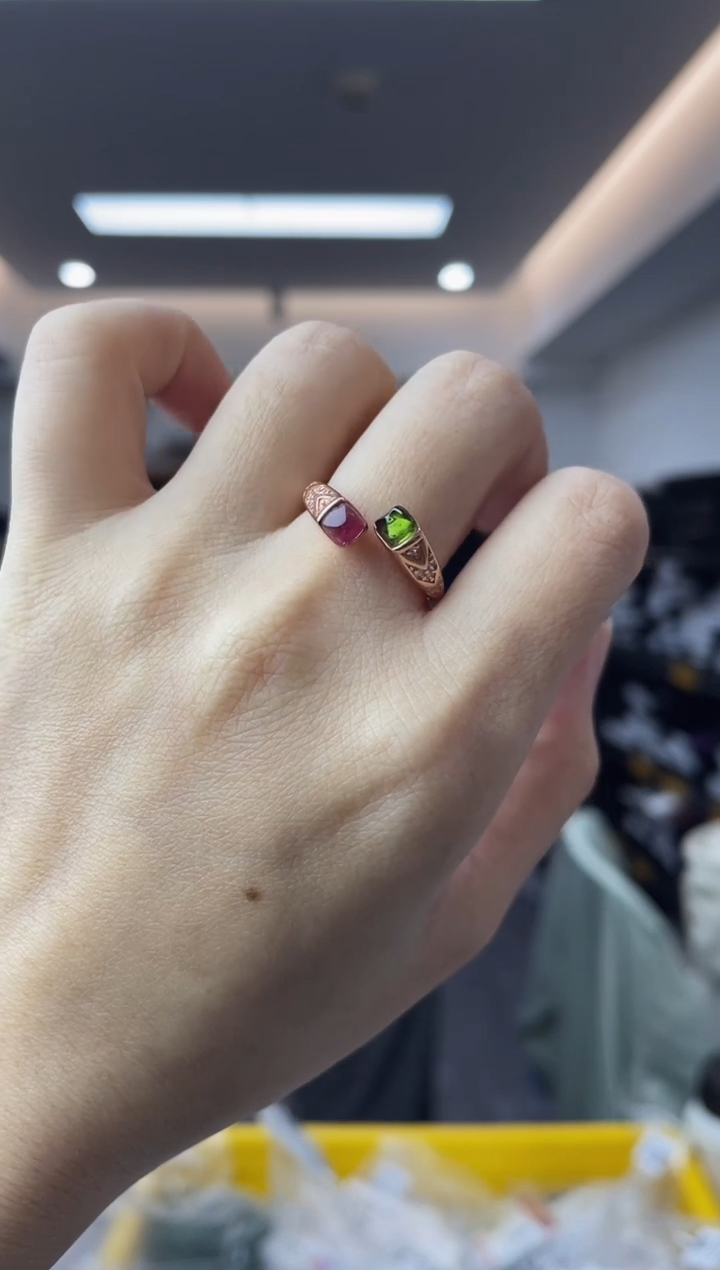 【闪购商品】·银S925镶嵌碧玺多样性一件发货