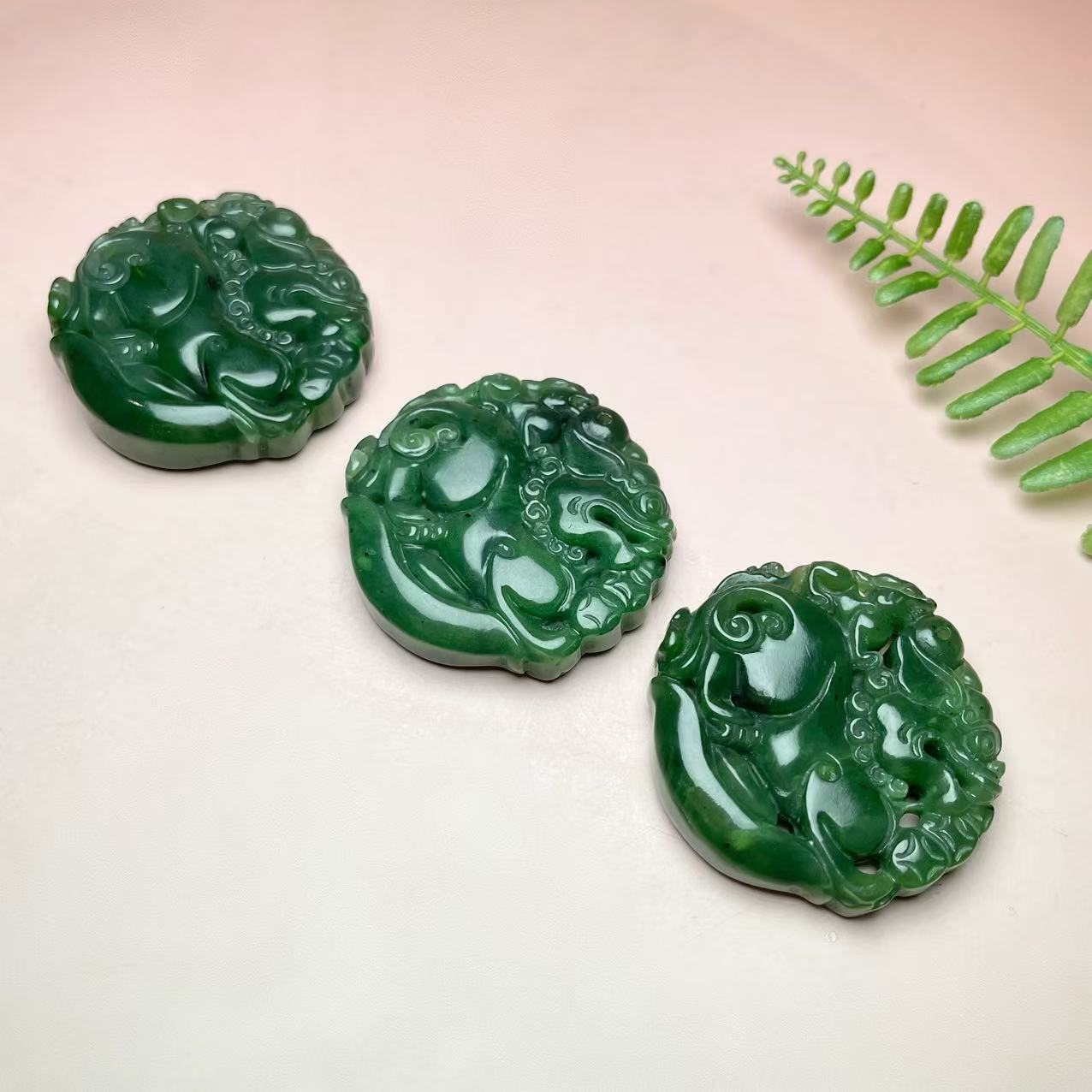 【优优专属】和田碧玉貔貅吊坠多样性发货拍一发一