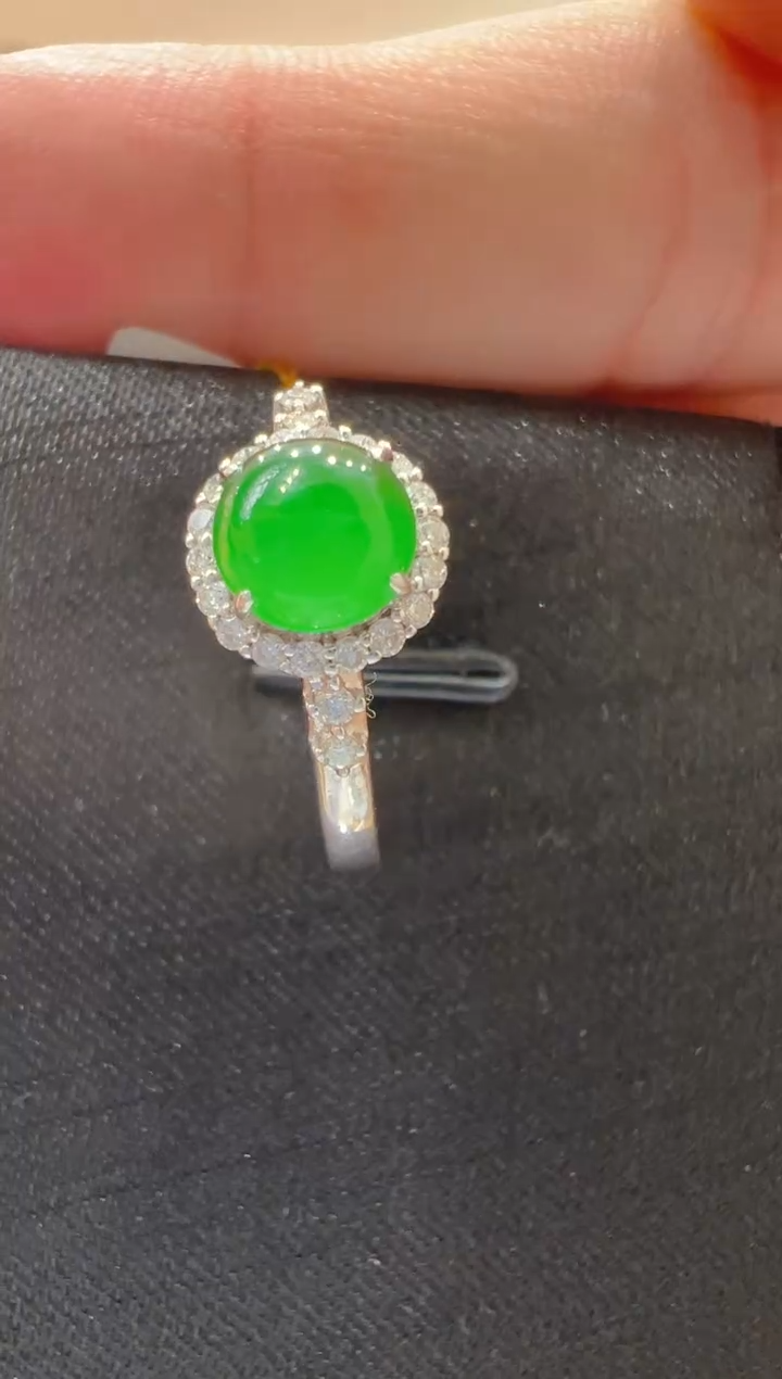 【闪购商品】翡翠戒指18K金镶嵌                 