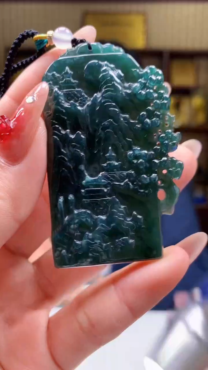 【闪购商品】定制翡翠未镶嵌1071ry-毛货挂件26