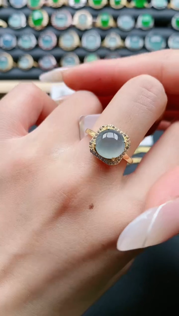 【闪购商品】翡翠戒指银S925镶嵌111111