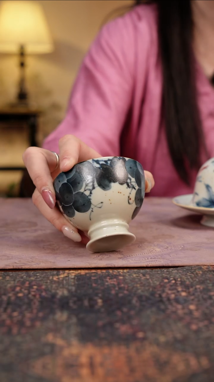 杯景德镇陶瓷杯碗柴烧多人