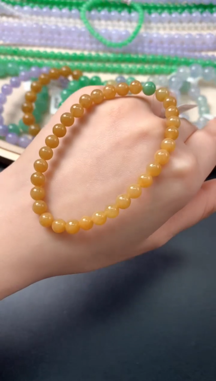 未镶嵌手串翡翠C327|1980    