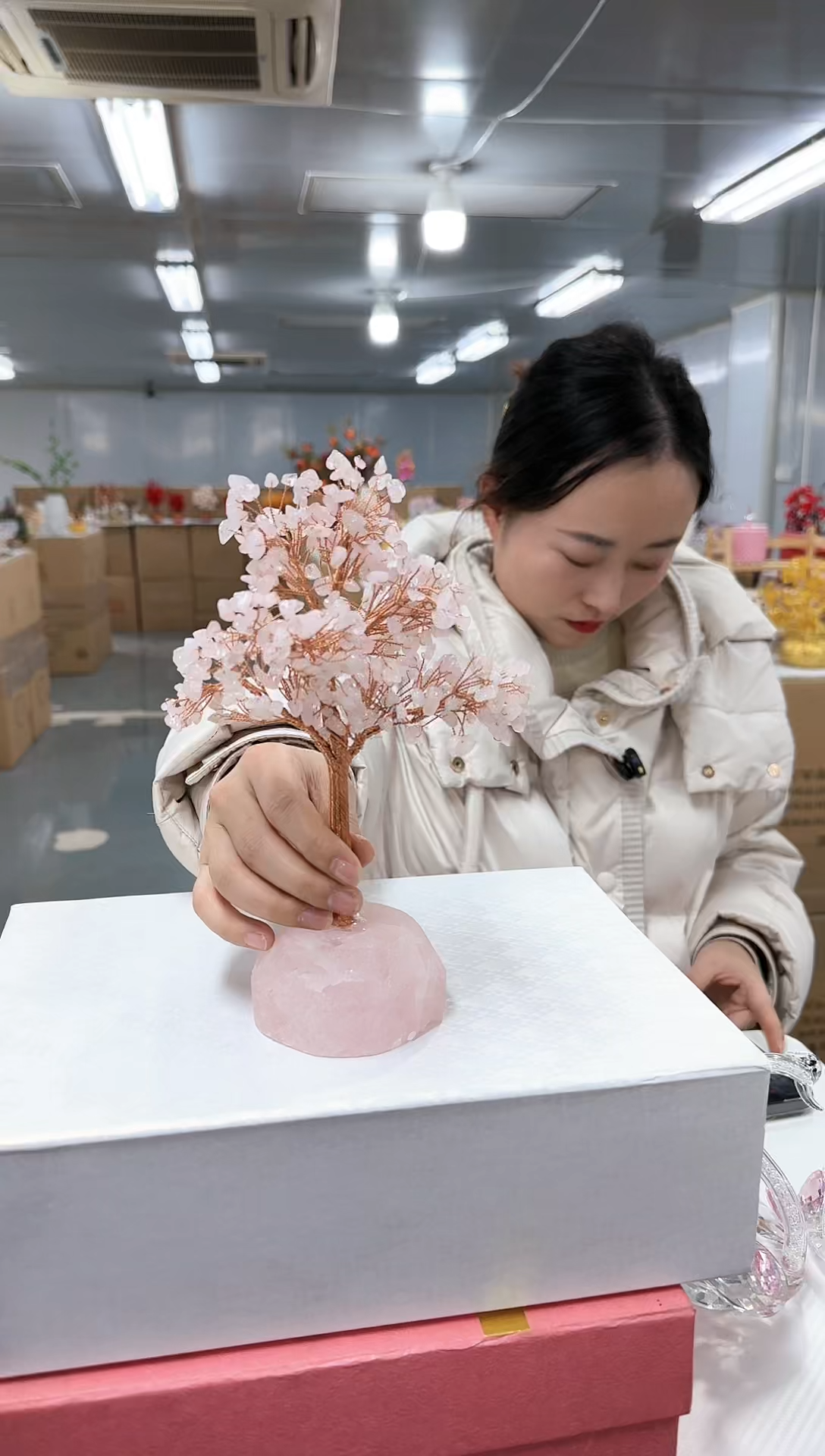 【闪购商品】无铅玻璃花间集0036水晶桃树