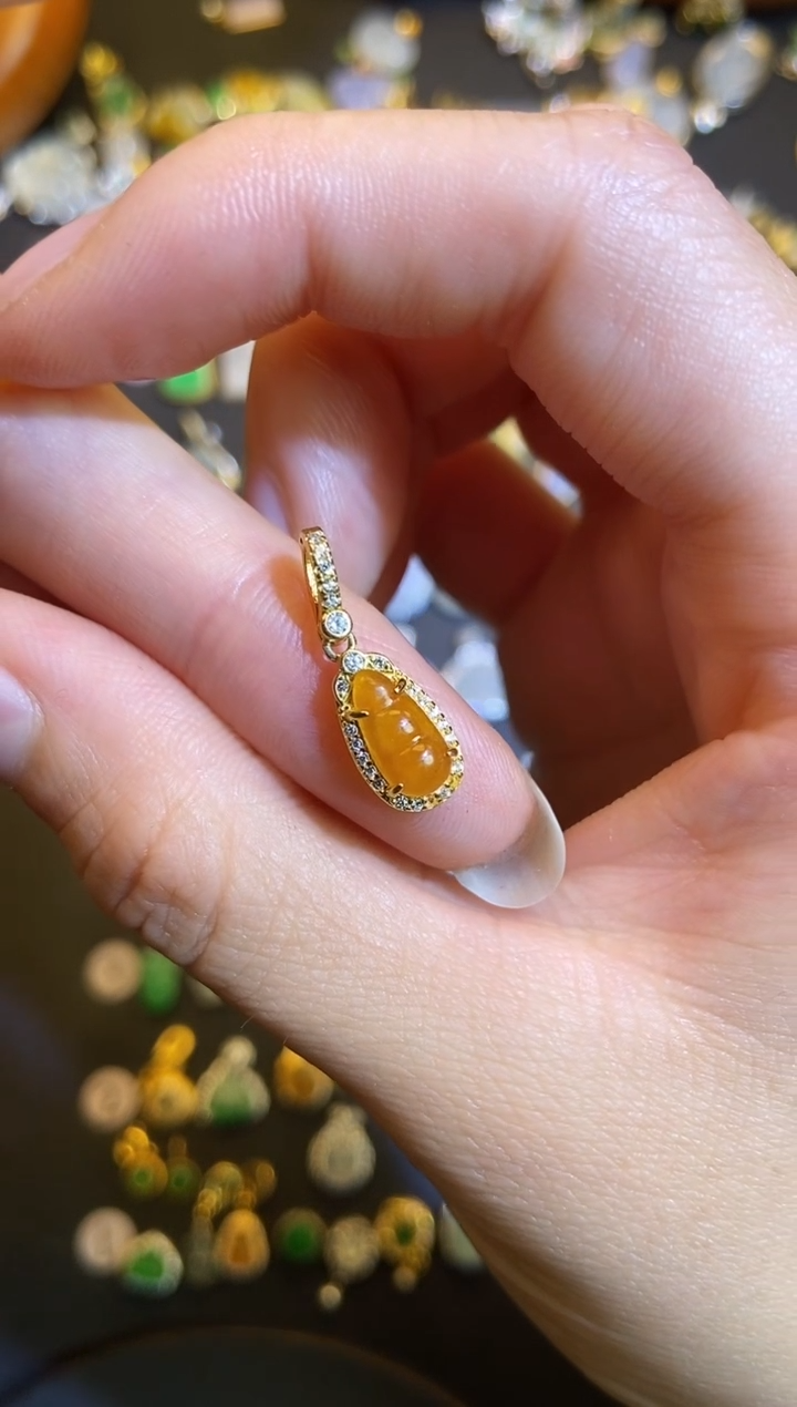 吊坠(不含链)银S925镶嵌翡翠1