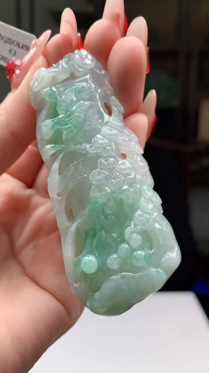 【闪购商品】定制翡翠未镶嵌1044ry-毛货挂件61