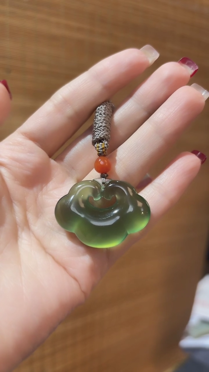 【闪购商品】岫玉颈饰未镶嵌如意祥云锁