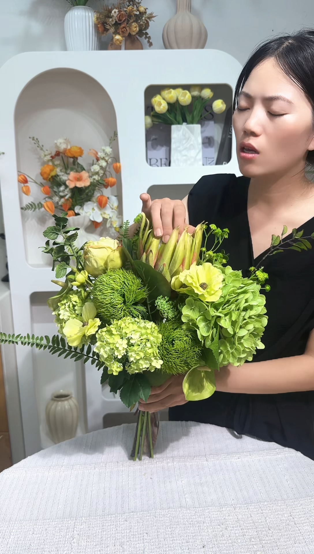 新品福利价 混色手感郁金香玫瑰混搭花束（不含花瓶）