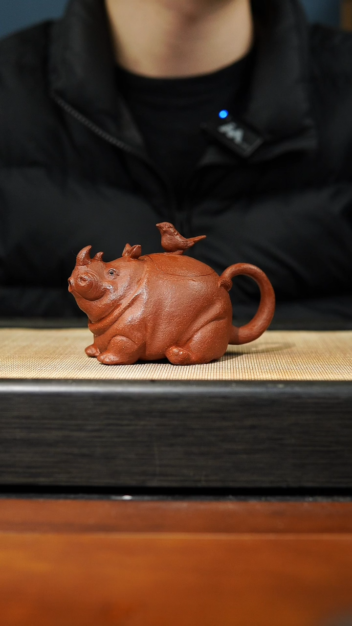 【闪购商品】紫砂茶壶红降坡犀牛160cc