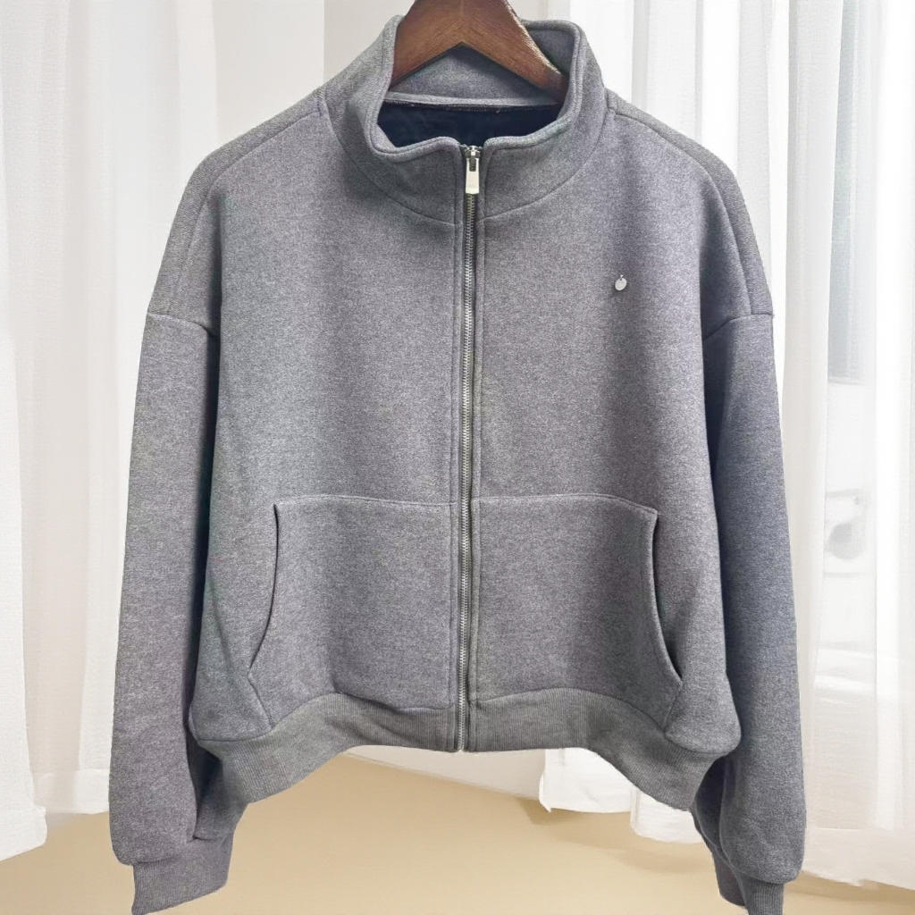 休闲风时尚套装气质秋冬休闲套装春季灰色简约女装针织加绒